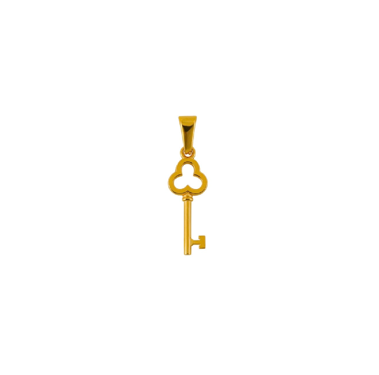 Club key charm gold
