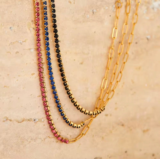 Cubic colourful tennis bracelet (PLEASE READ DESCRIPTION)