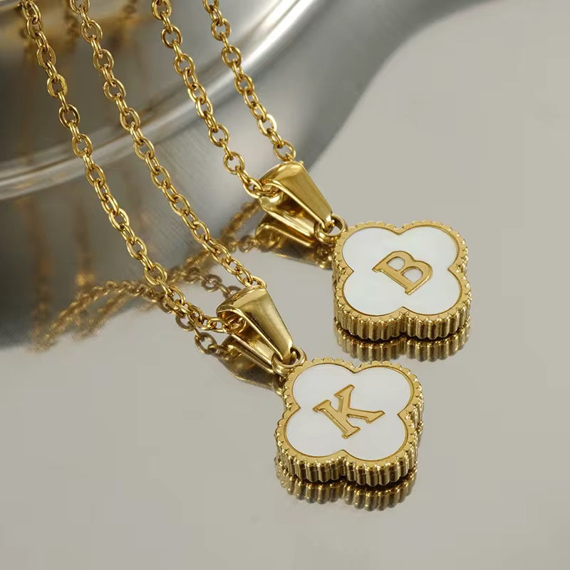 Clover Initial Necklace (PLEASE READ DESCRIPTION)