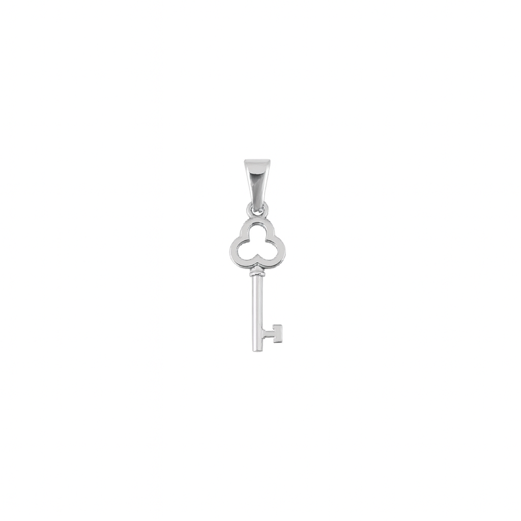 club key charm silver
