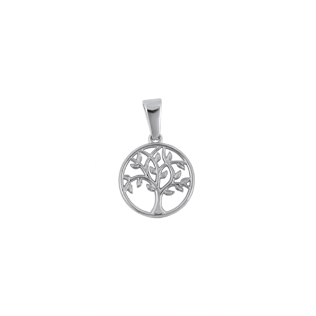 family tree charm silver